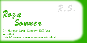 roza sommer business card